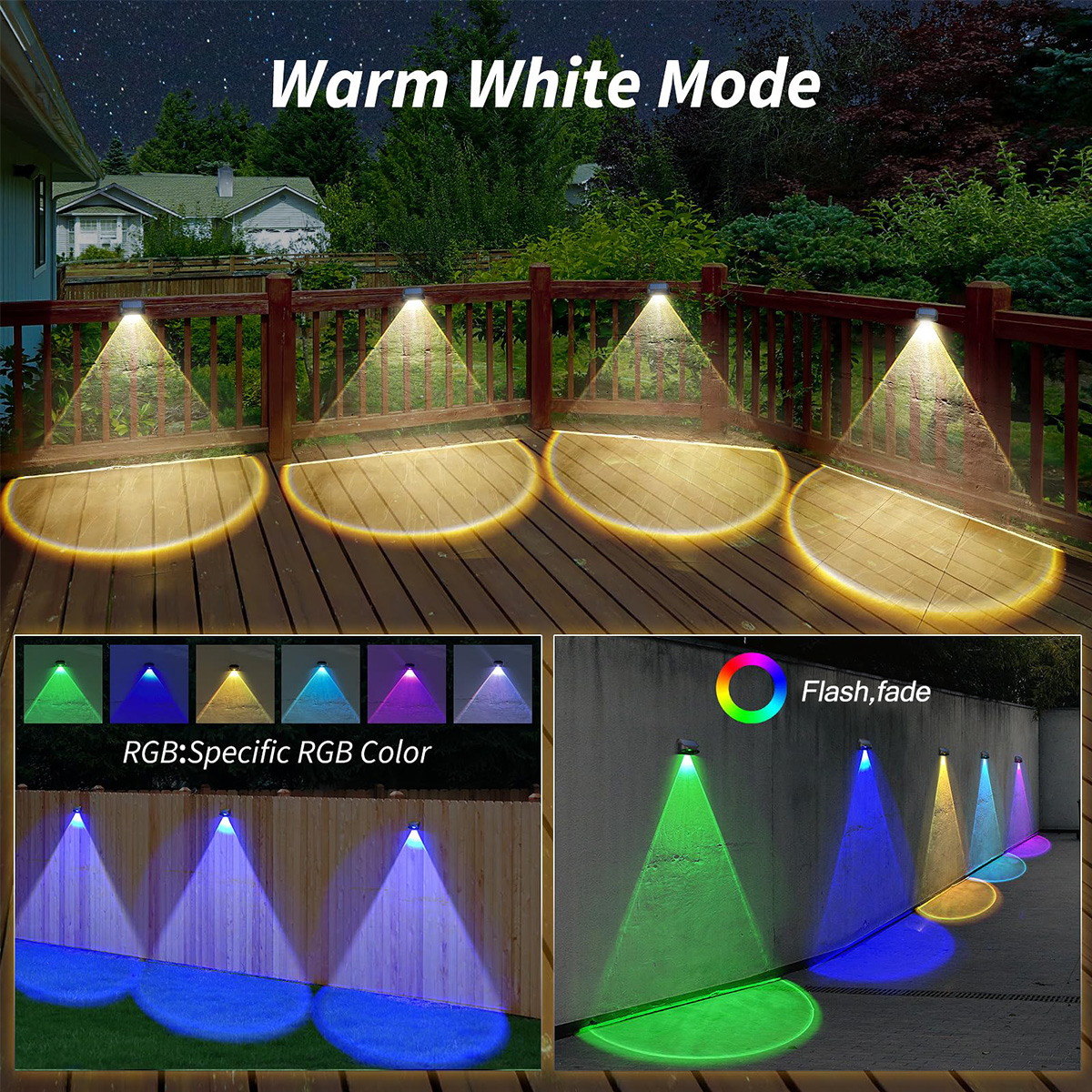 Solar Wall Lamp Solar Fence Li - Outdoor Lighting With Outlet recension och pris