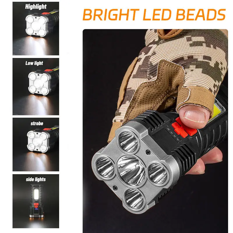5 LED High Power Led Flashligh - Outdoor Lighting Spotlight recension och pris