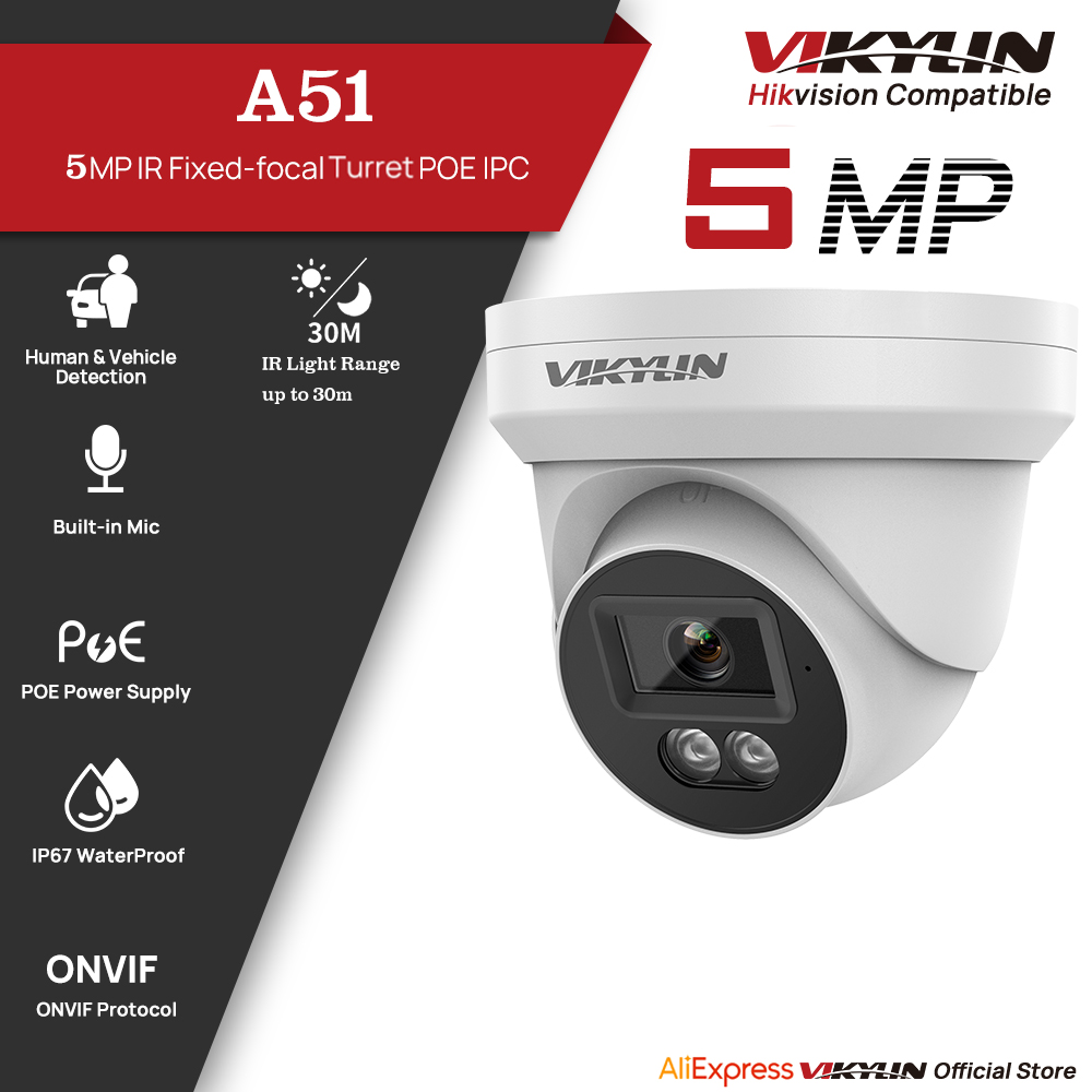VIKYLIN 5MP IP Security Camera - Outdoor Lighting Mains Powered recension och pris