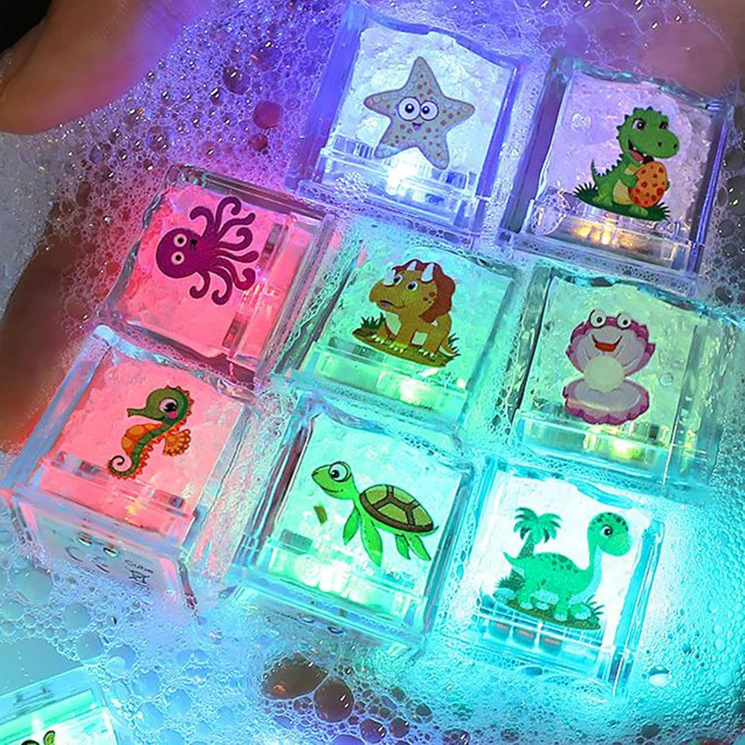 Colorful Flashing LED Ice Cube - Pond Light Submersible recension och pris