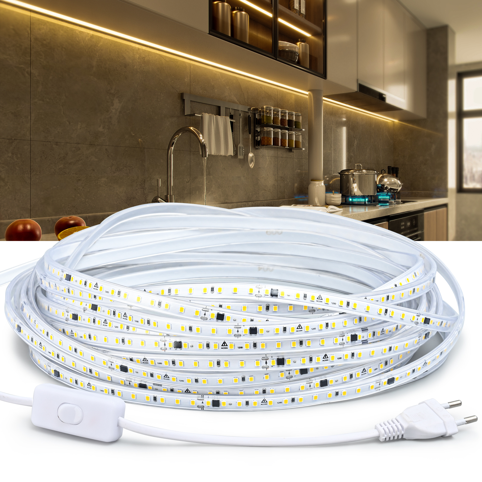220V Waterproof LED Strip Ligh - Outdoor Lighting Restaurant recension och pris