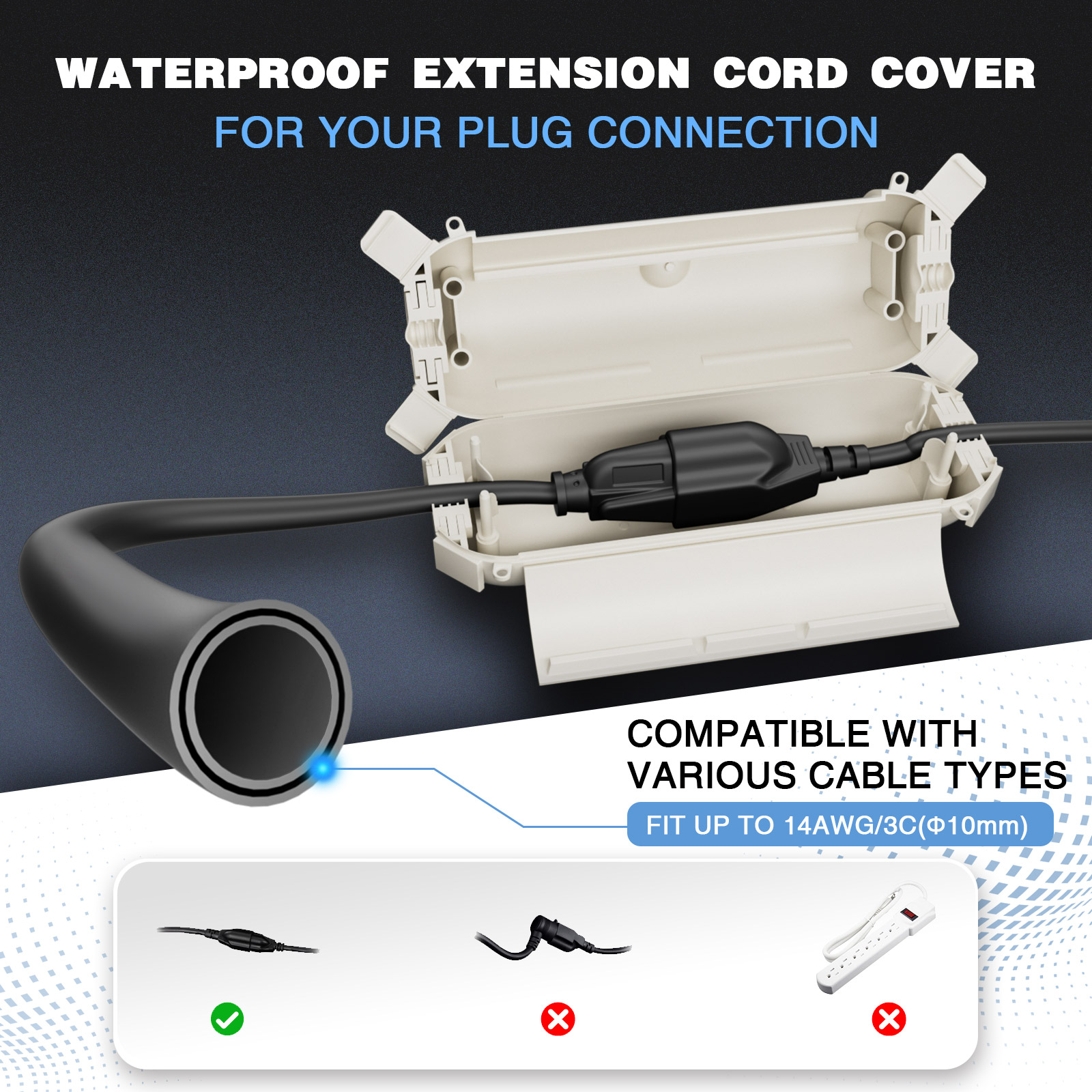 2 Pack Waterproof Outdoor Conn - Outdoor Lighting With Outlet recension och pris