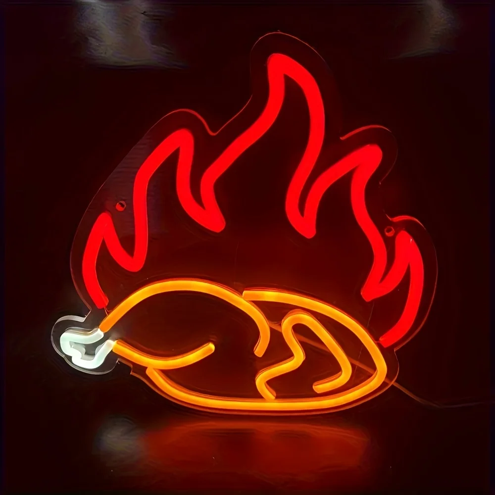 Grilled Chicken Neon Sign LED  - Outdoor Lighting Restaurant recension och pris