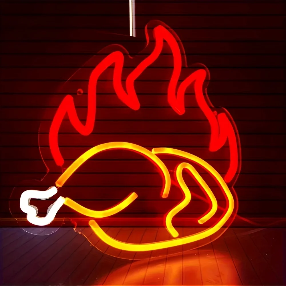Grilled Chicken Neon Sign LED  - Outdoor Lighting Restaurant recension och pris