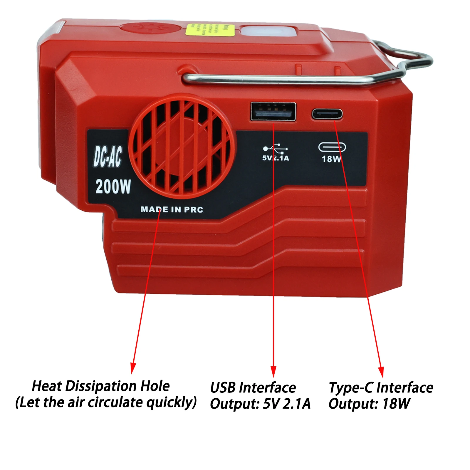 200W Portable Power Inverter 1 - Outdoor Lighting Battery Powered recension och pris