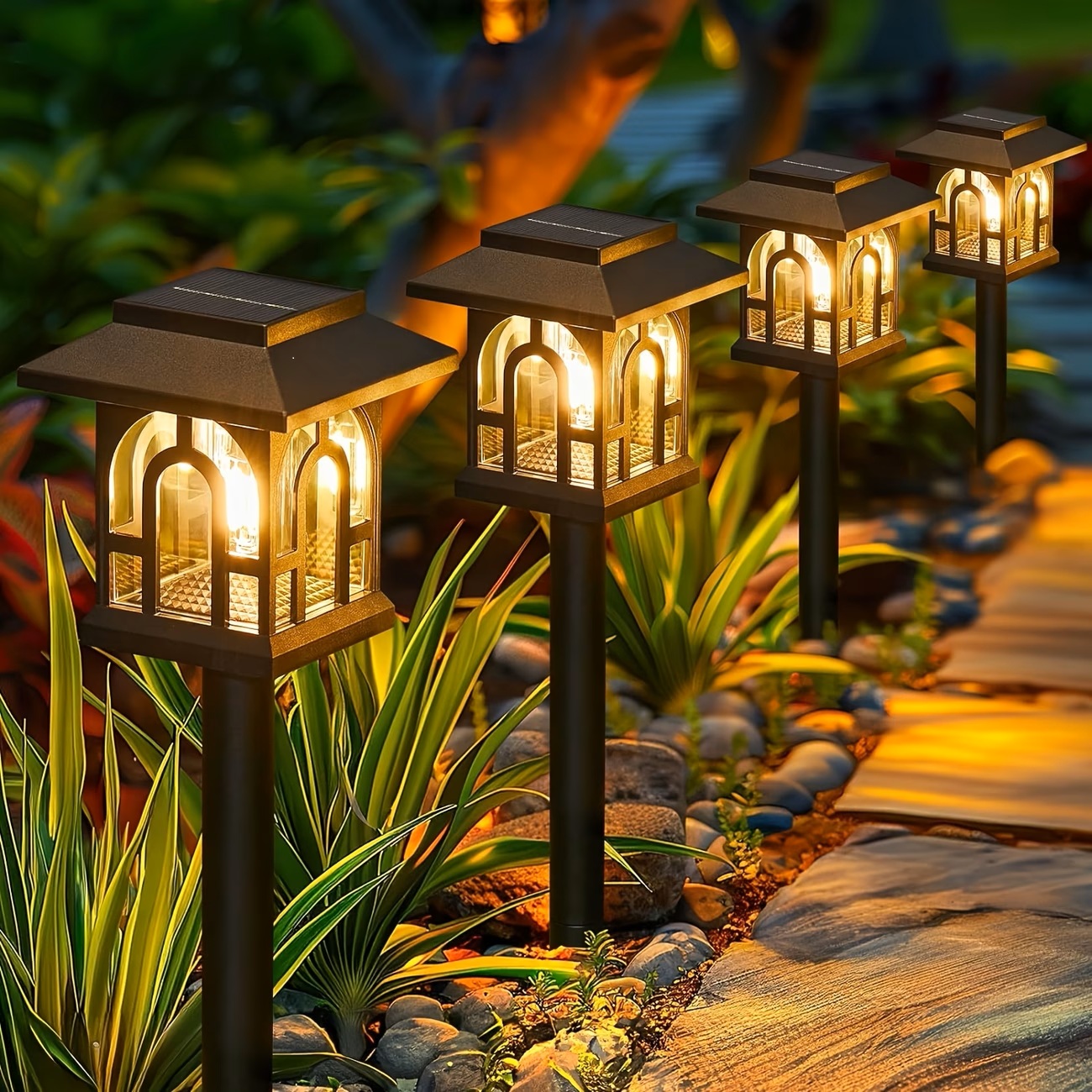 10Pack Solar Pathway Light Out - Outdoor Lighting Driveway recension och pris