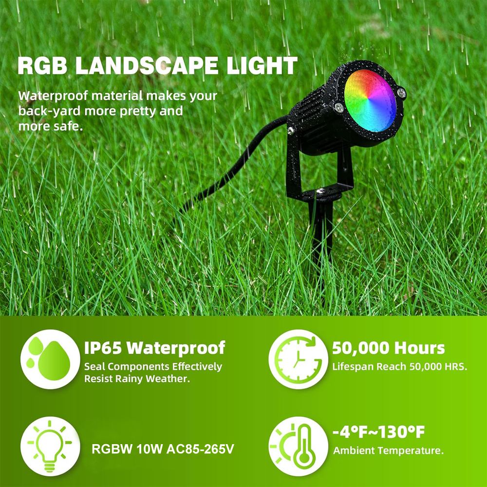 RGBW Landscape Lighting 10W wi - Outdoor Lighting Spotlight recension och pris