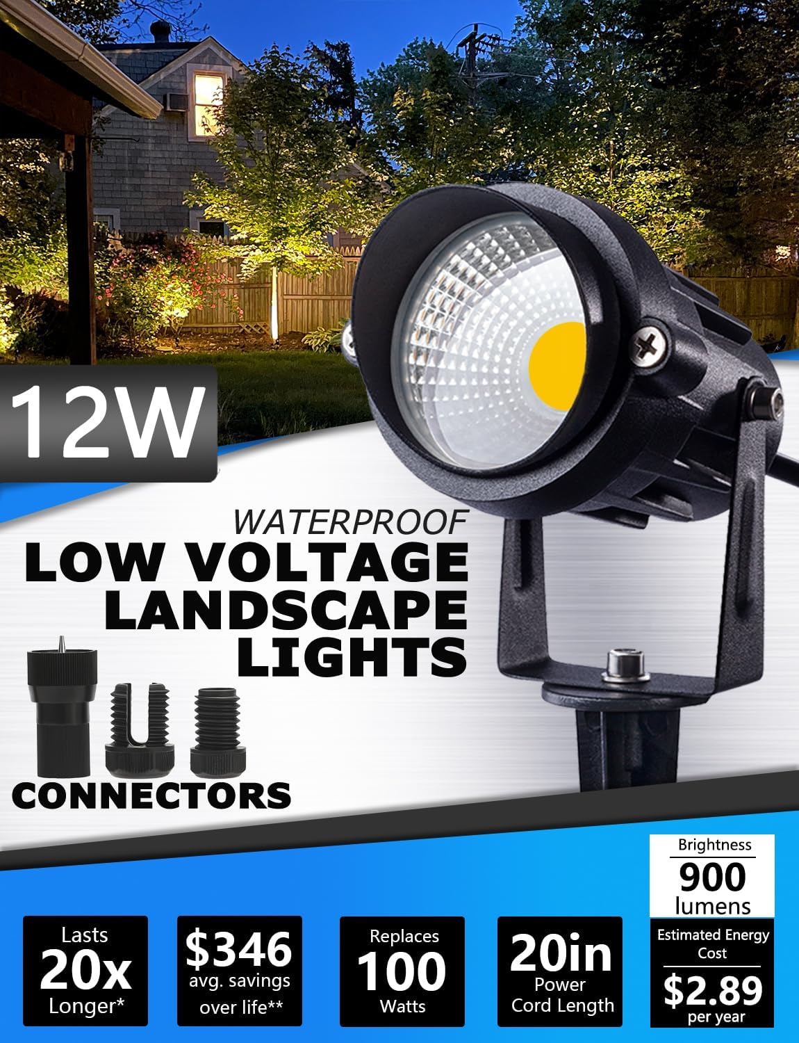 12W Low Voltage LED Landscape  - Outdoor Lighting Spotlight recension och pris