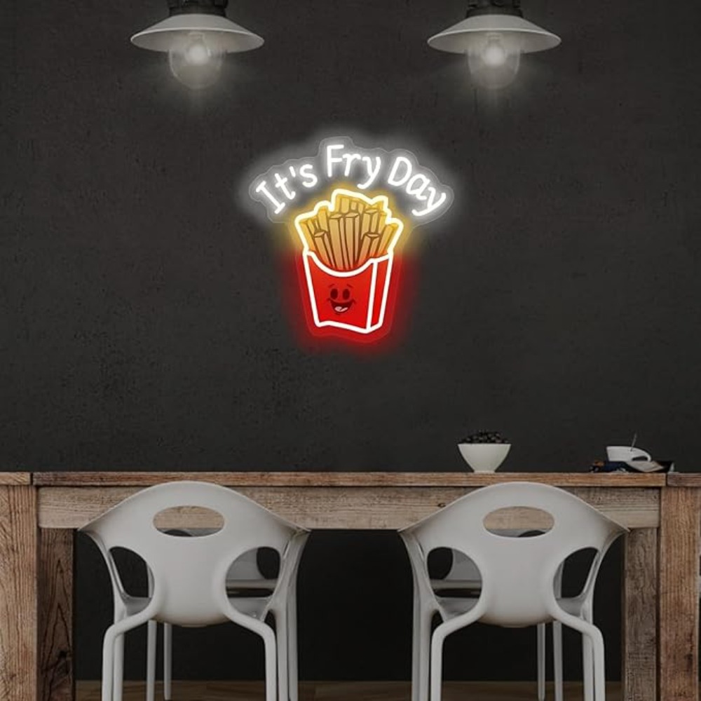 French Fries Neon Light,It's F - Outdoor Lighting Restaurant recension och pris