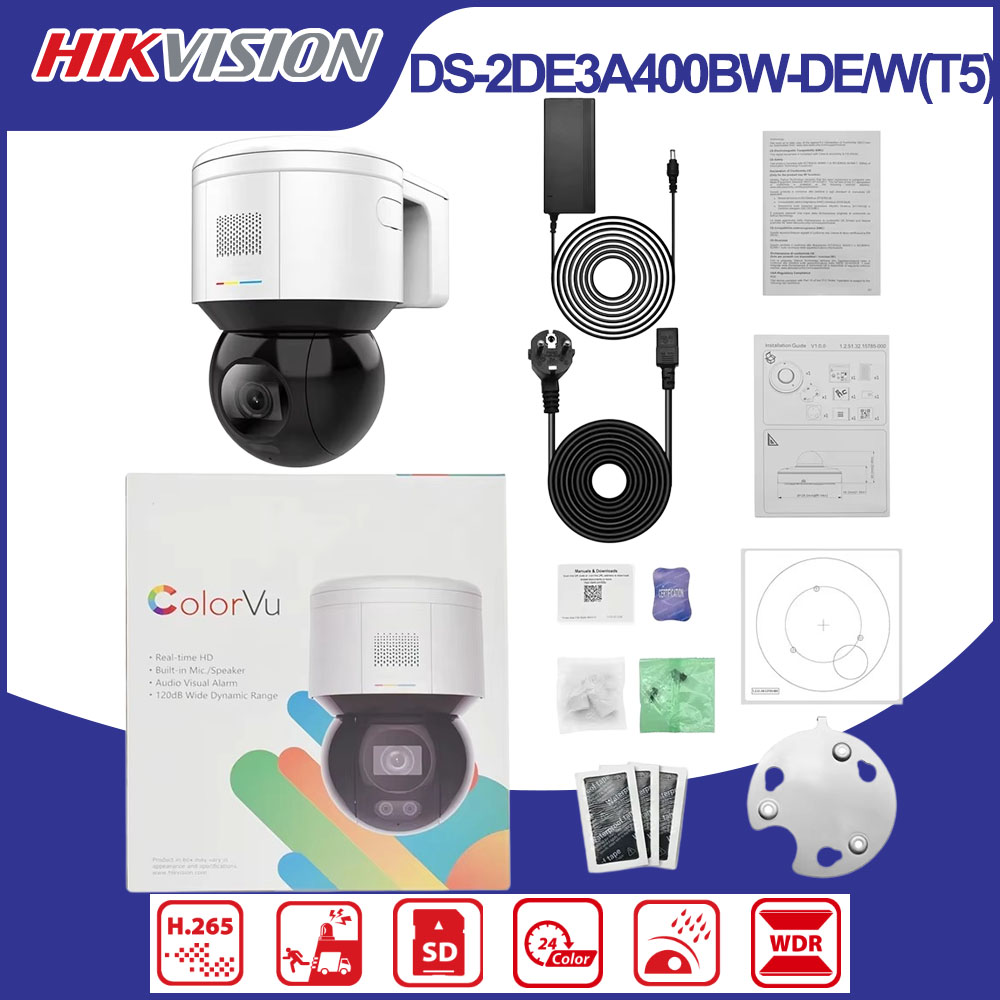 Hikvision DS-2DE3A400BW-DE/W(T - Outdoor Lighting Mains Powered recension och pris