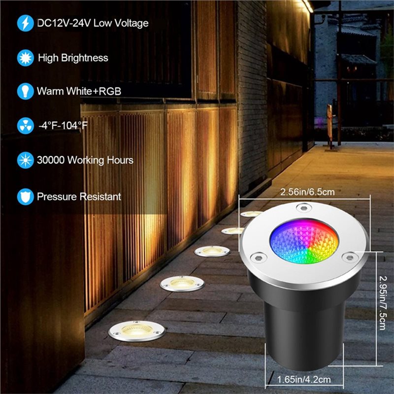 【NEW YEAR  】RGBW In Ground Lig - Outdoor Lighting Voltage recension och pris