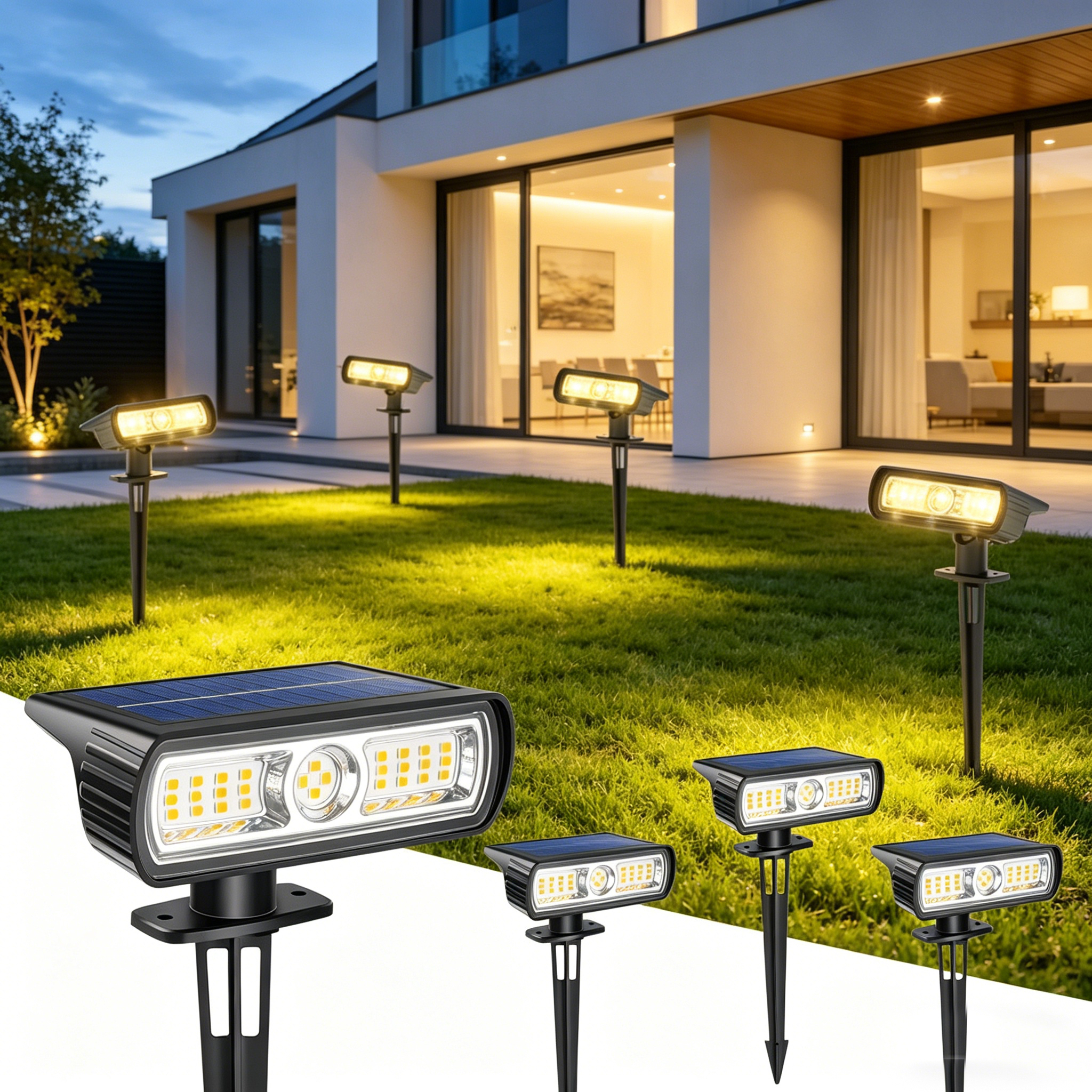 4 Pack Solar Landscape Spot Li - Outdoor Lighting Spotlight recension och pris