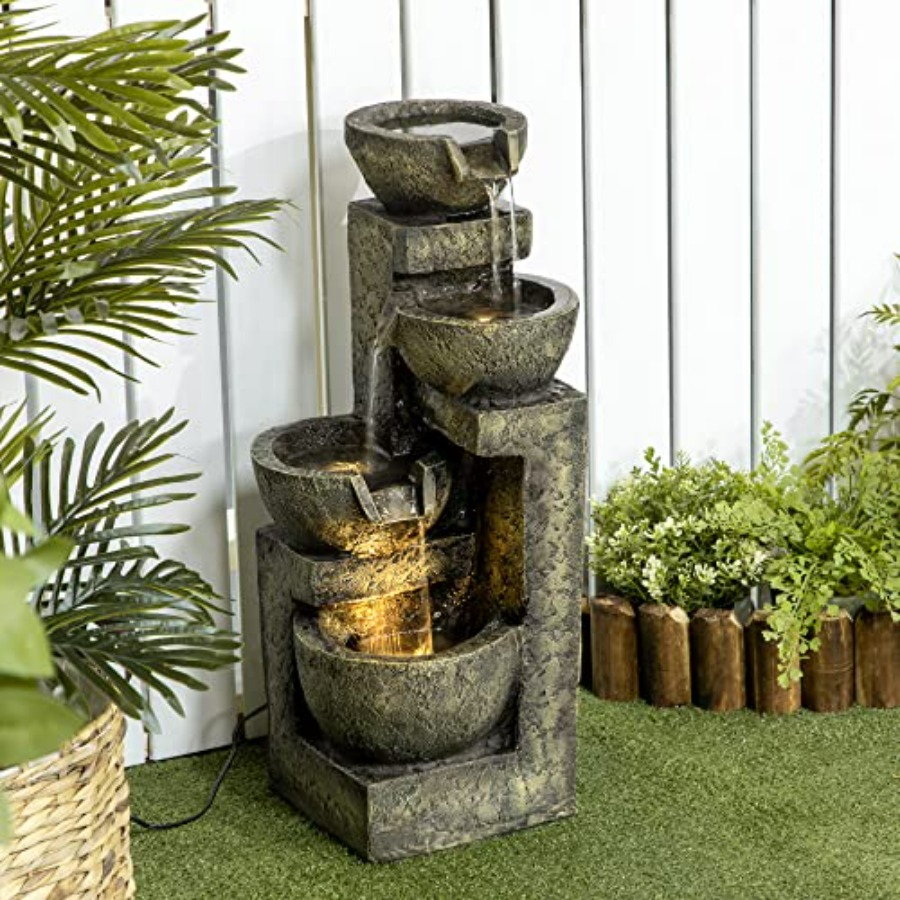 Outdoor Fountain with 4-Tier S - Outdoor Zen Lighting recension och pris