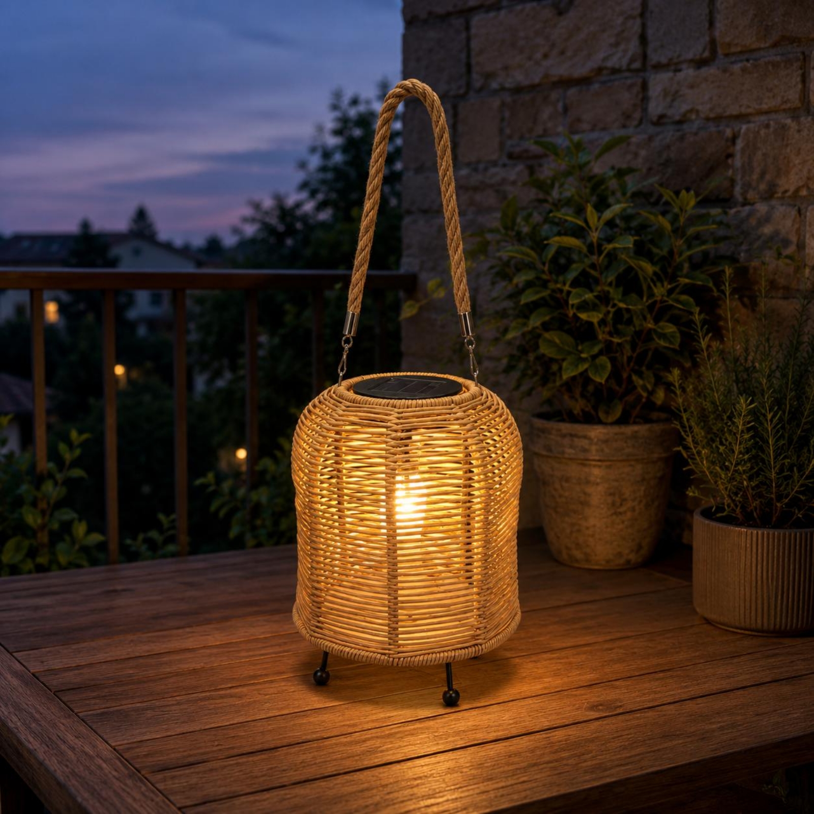 Handwoven Solar Lantern Warm L - Outdoor Lighting Battery Powered recension och pris
