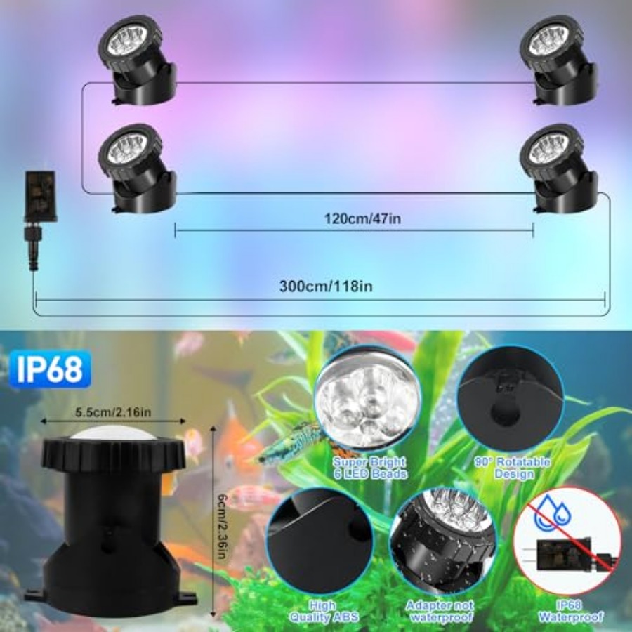 Smart Bluetooth LED Pond Light - Pond Light Submersible recension och pris