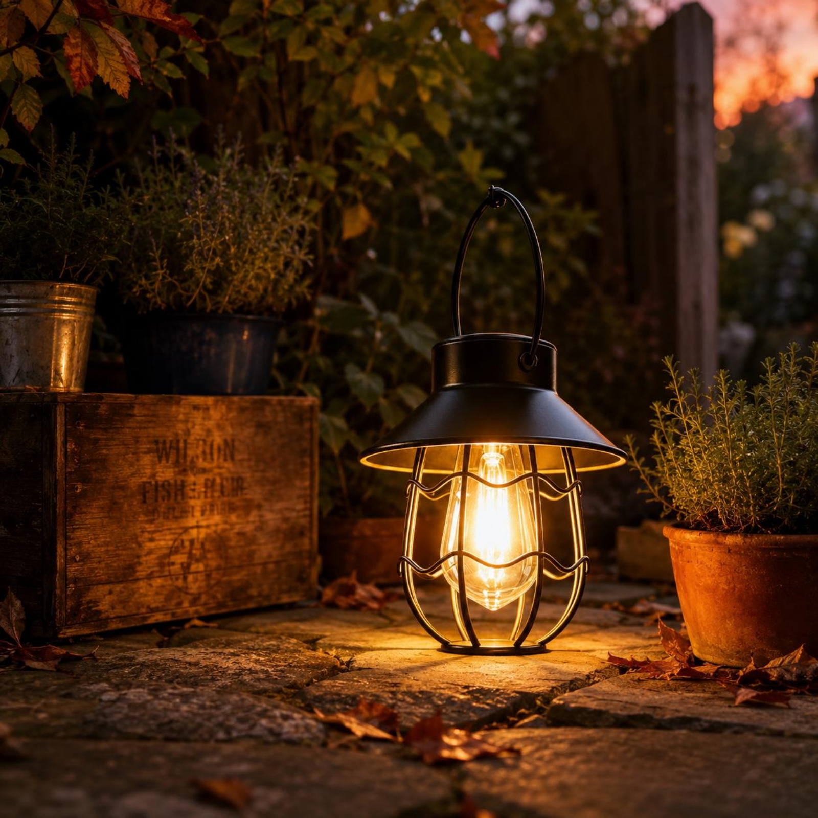 Wavy Frame Lantern Energy Savi - Outdoor Lighting Battery Powered recension och pris