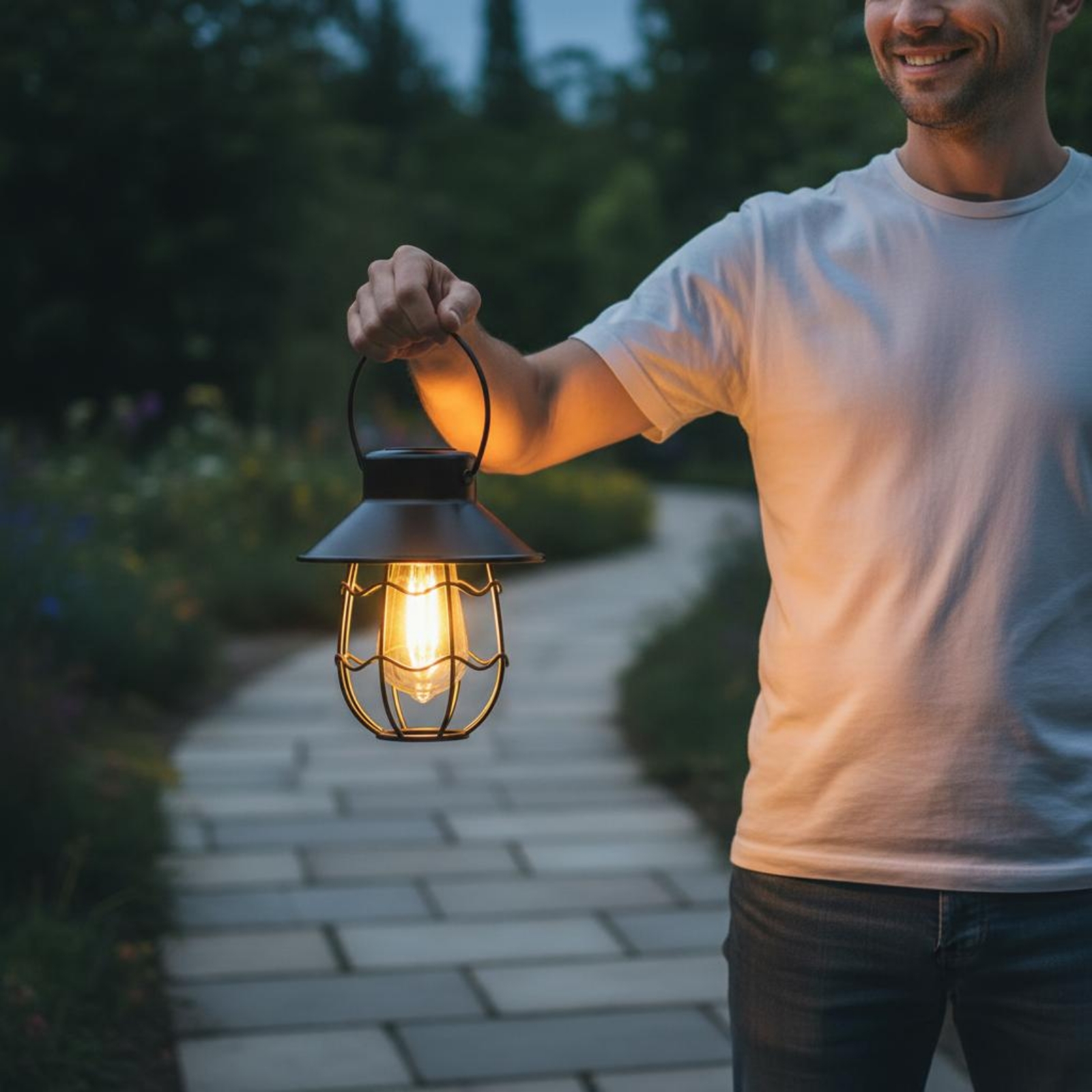 Wavy Frame Lantern Energy Savi - Outdoor Lighting Battery Powered recension och pris