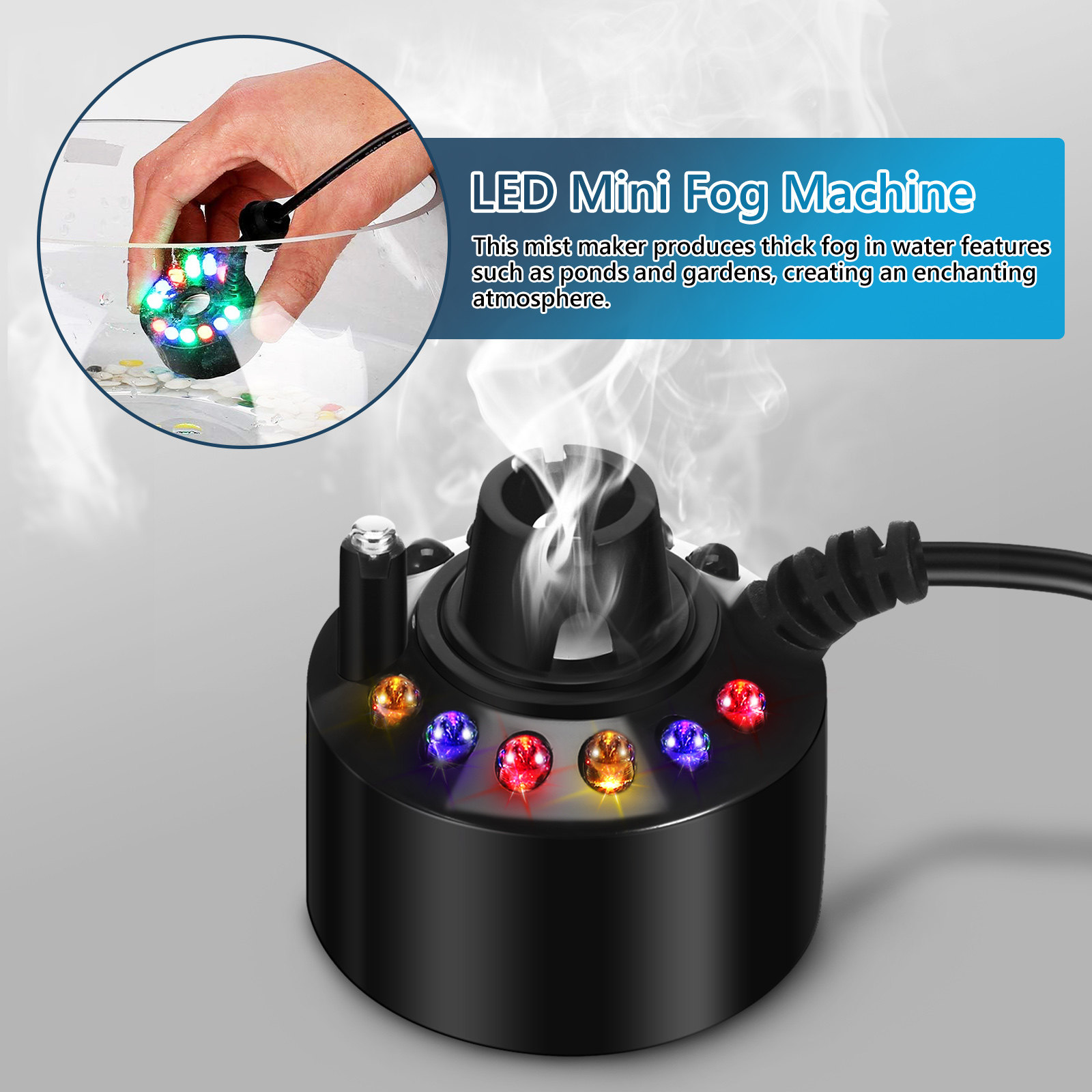 Mist Maker Fogger LED Mini Fog - Pond Light Submersible recension och pris