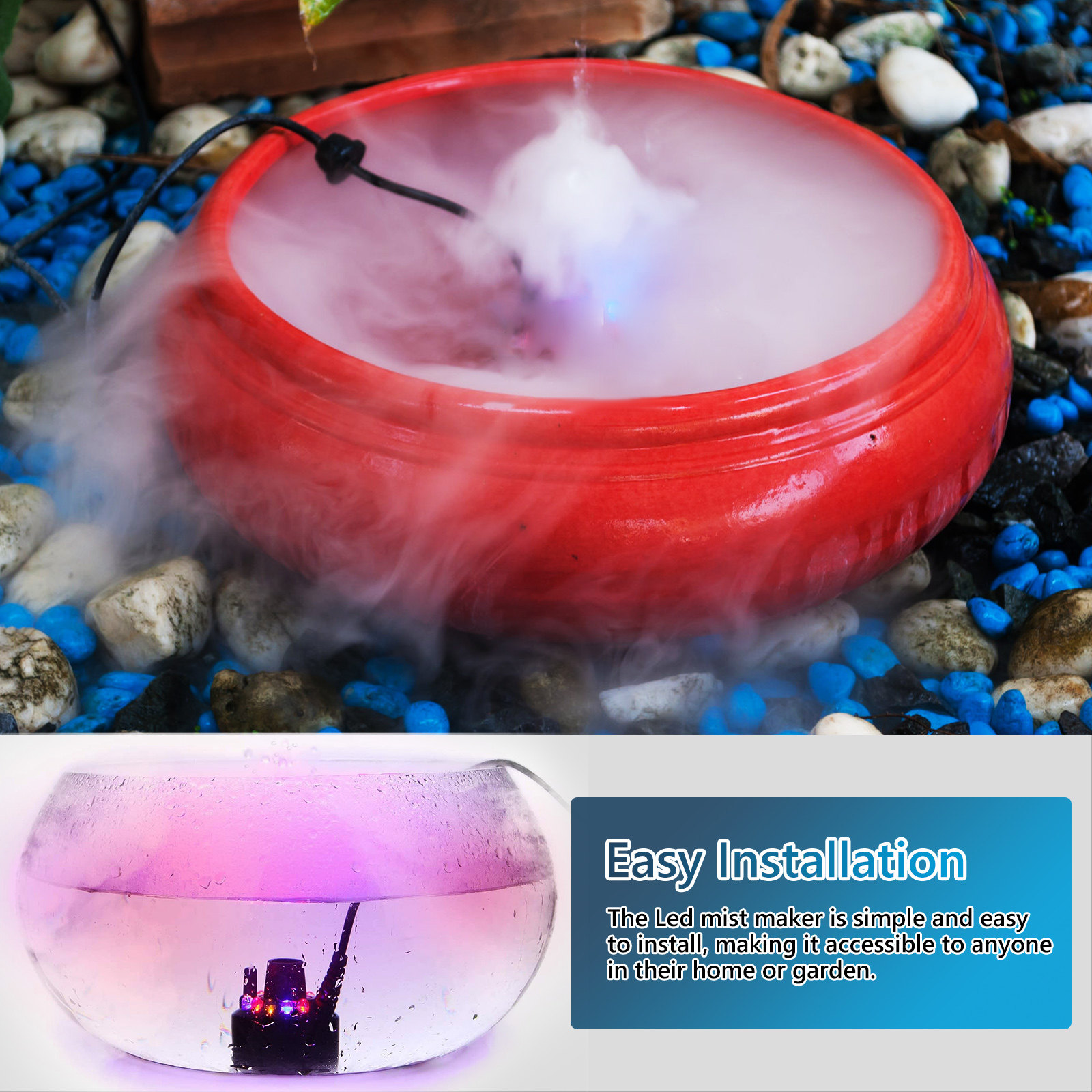Mist Maker Fogger LED Mini Fog - Pond Light Submersible recension och pris