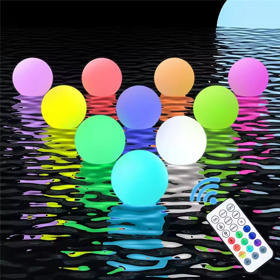 1-5PCS Floating Pool Lights wi - Pond Light Submersible recension och pris
