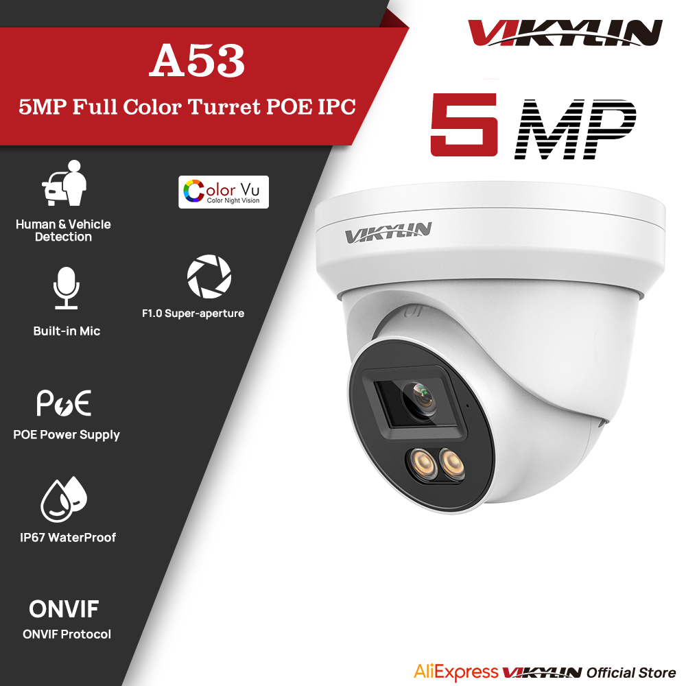 VIKYLIN 5MP IP Security Camera - Outdoor Lighting Mains Powered recension och pris