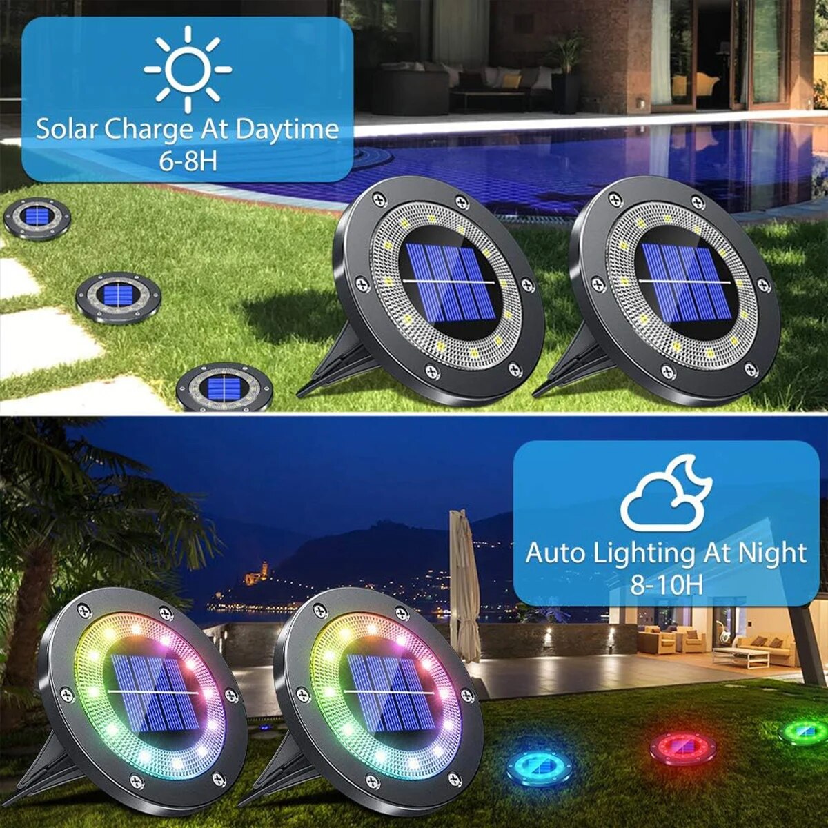 Solar Ground Lights Outdoor 12 - Outdoor Lighting Driveway recension och pris