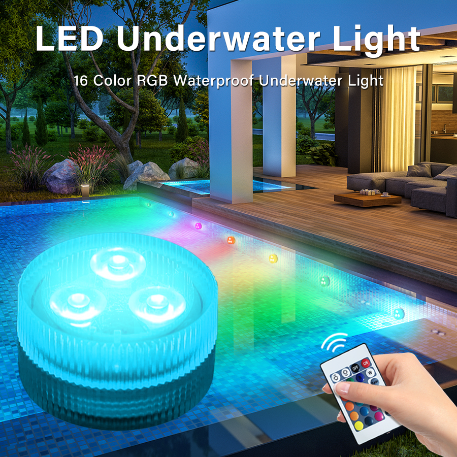 3LEDs RGB LED Underwater Light - Pond Light Submersible recension och pris