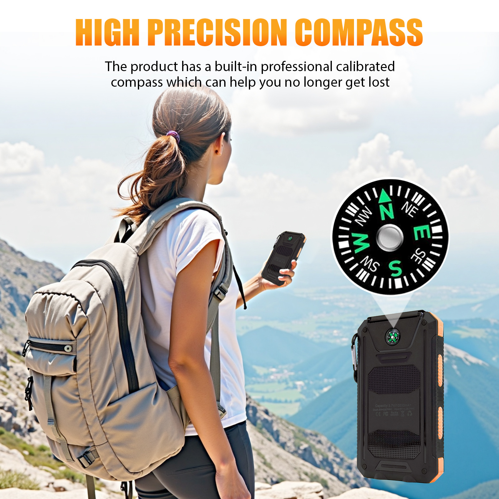 10000mAh Solar Power Bank Port - Outdoor Lighting Transformer recension och pris
