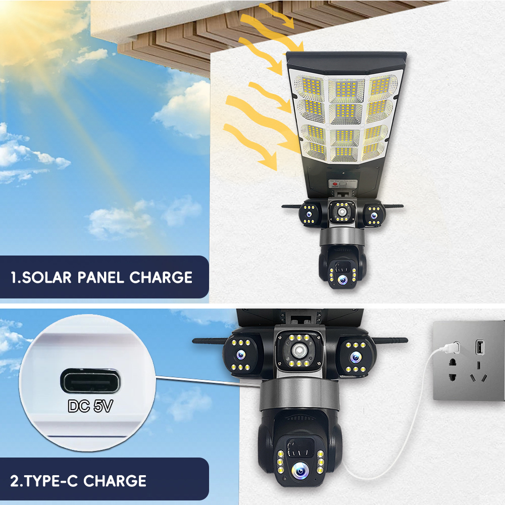 Solar WIFI Street Light HD Cam - Outdoor Lighting Mains Powered recension och pris