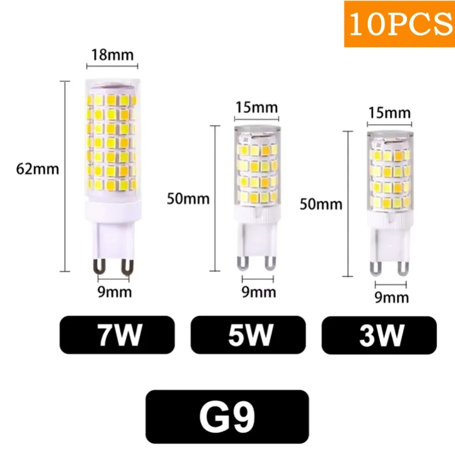 10PCS 7W 5W 3W Brightest G9 LE - Outdoor Lighting Replacement Parts recension och pris