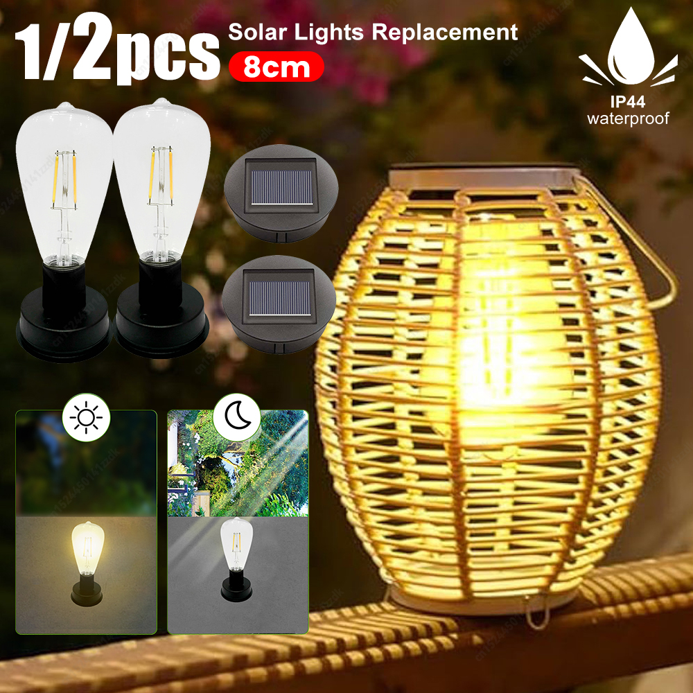 1/2PCS Solar Lamp Base with LE - Outdoor Lighting Replacement Parts recension och pris