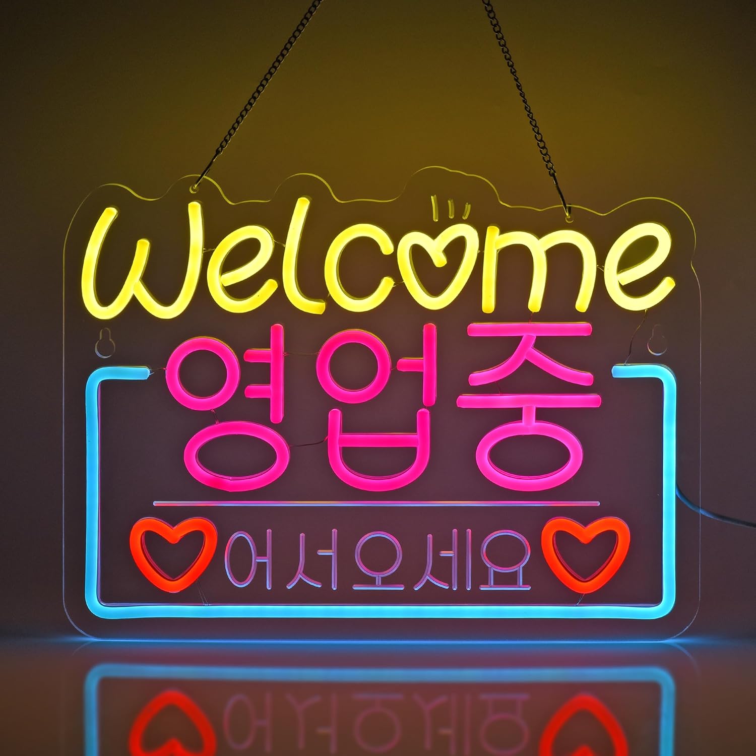 Korean Welcome on Sale Neon Si - Outdoor Lighting Restaurant recension och pris