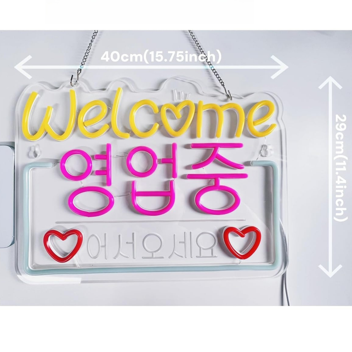 Korean Welcome on Sale Neon Si - Outdoor Lighting Restaurant recension och pris